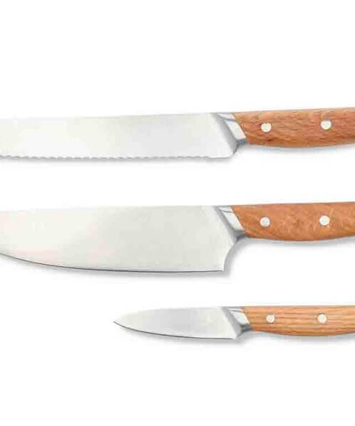 Foresta Knivsæt 3 Dele Eg Rustfrit Stål Fra Morsø