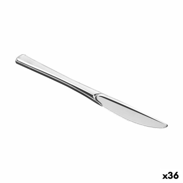 Genanvendeligt Knivsæt Algon Sølvfarvet 10 Dele 20 Cm 36 Enheder